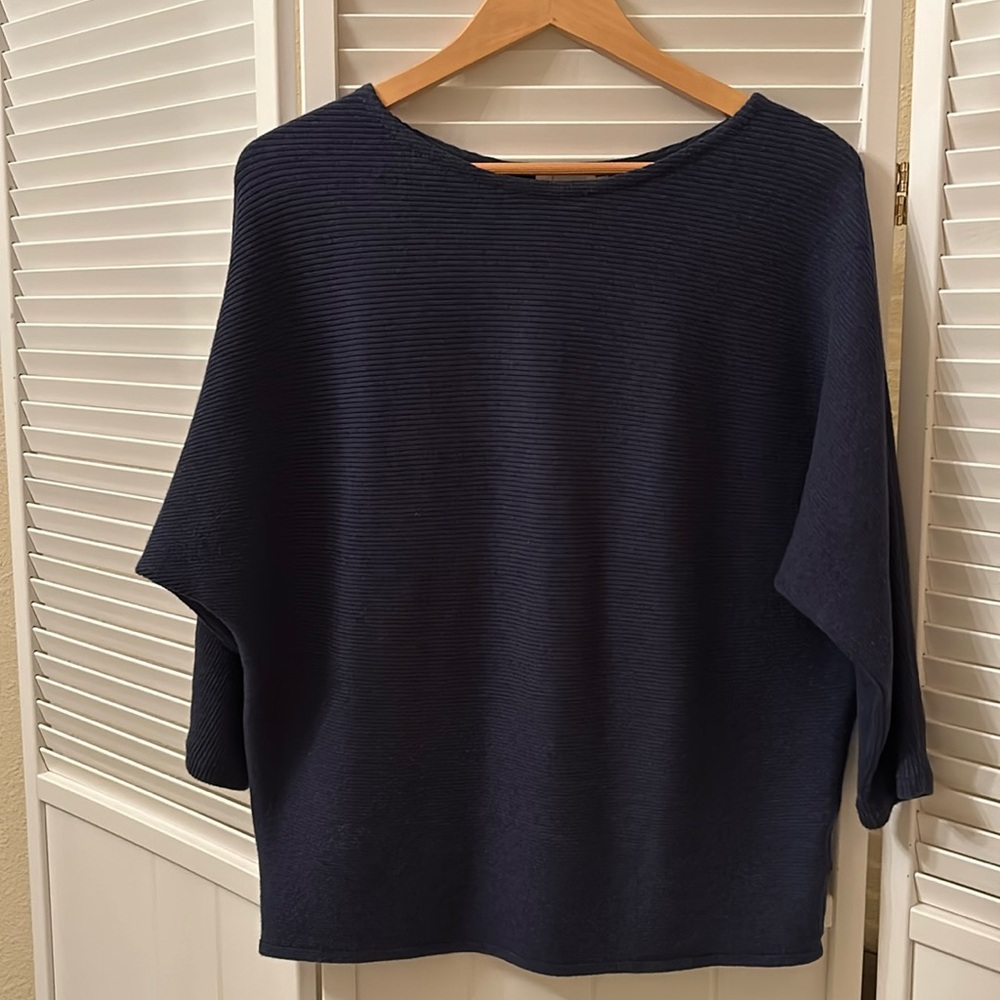 The Reset 3/4 sleeve ribbed cotton sweater